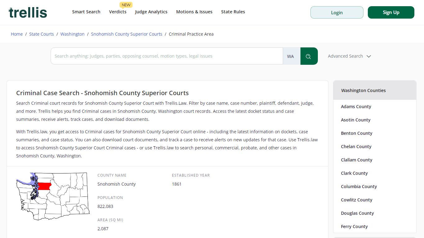 Criminal Case Search - Snohomish County Superior Courts